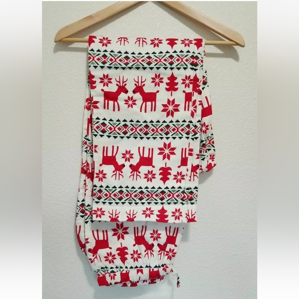 Hanna Andersson Adult Flannel Pajama Pants Deer Christmas